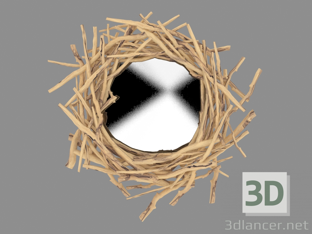 3d model Mirror Round - preview