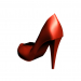 3d Female high-heeled shoes in red. model buy - render