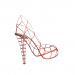 3d Женские туфли на высоком каблуке в красном цвете. модель купить - ракурс