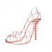 modello 3D di Scarpe col tacco femminile in rosso. comprare - rendering
