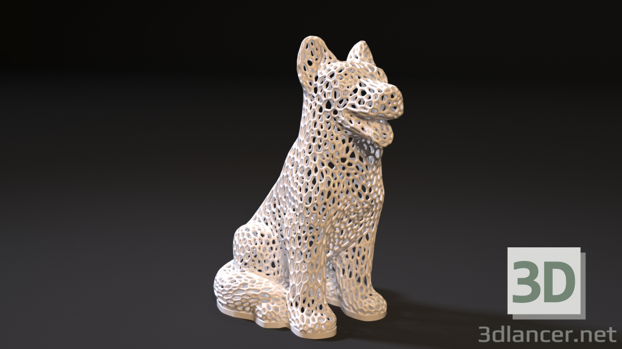 3D Köpek Voronoi modeli satın - render
