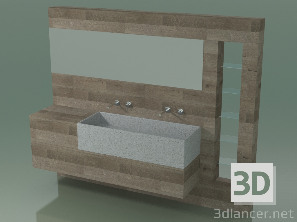 modello 3D Sistema arredo bagno (D12) - anteprima