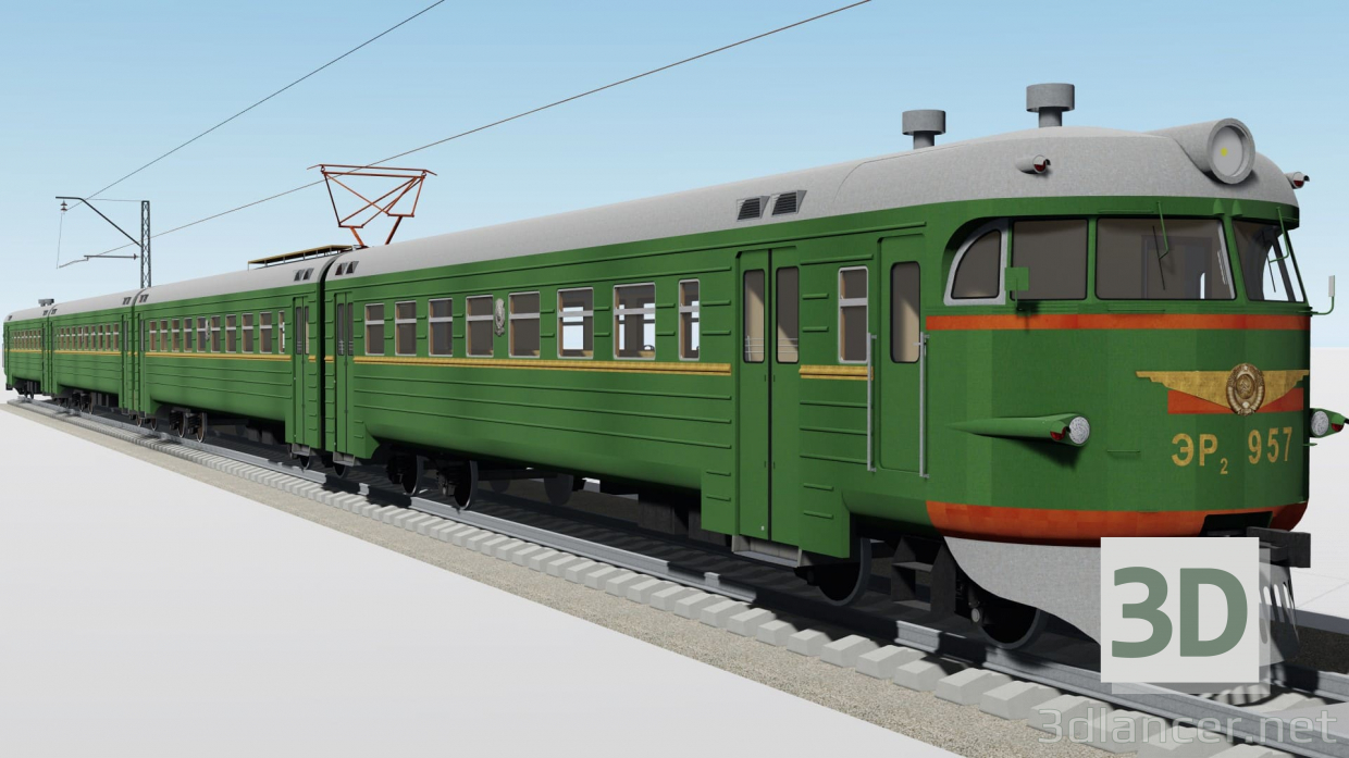3d Electric train ER2 model buy - render