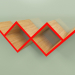 3d model Bookshelf Woo Shelf (Red) - preview