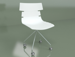 Return chair on wheels (white)
