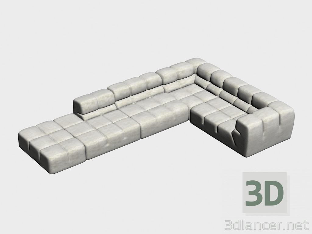 Modelo 3d sofá modular Tufty canto - preview