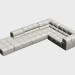 3d model Sofa modular corner Tufty - preview