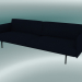 3D Modell Sofa Triple Outline (Vidar 554, Schwarz) - Vorschau