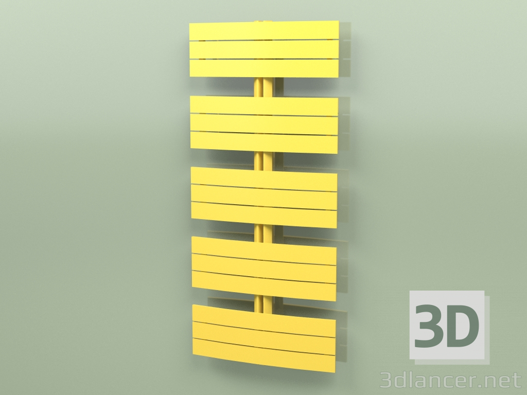 3d model Heated towel rail - Apolima (1430 x 650, RAL - 1012) - preview