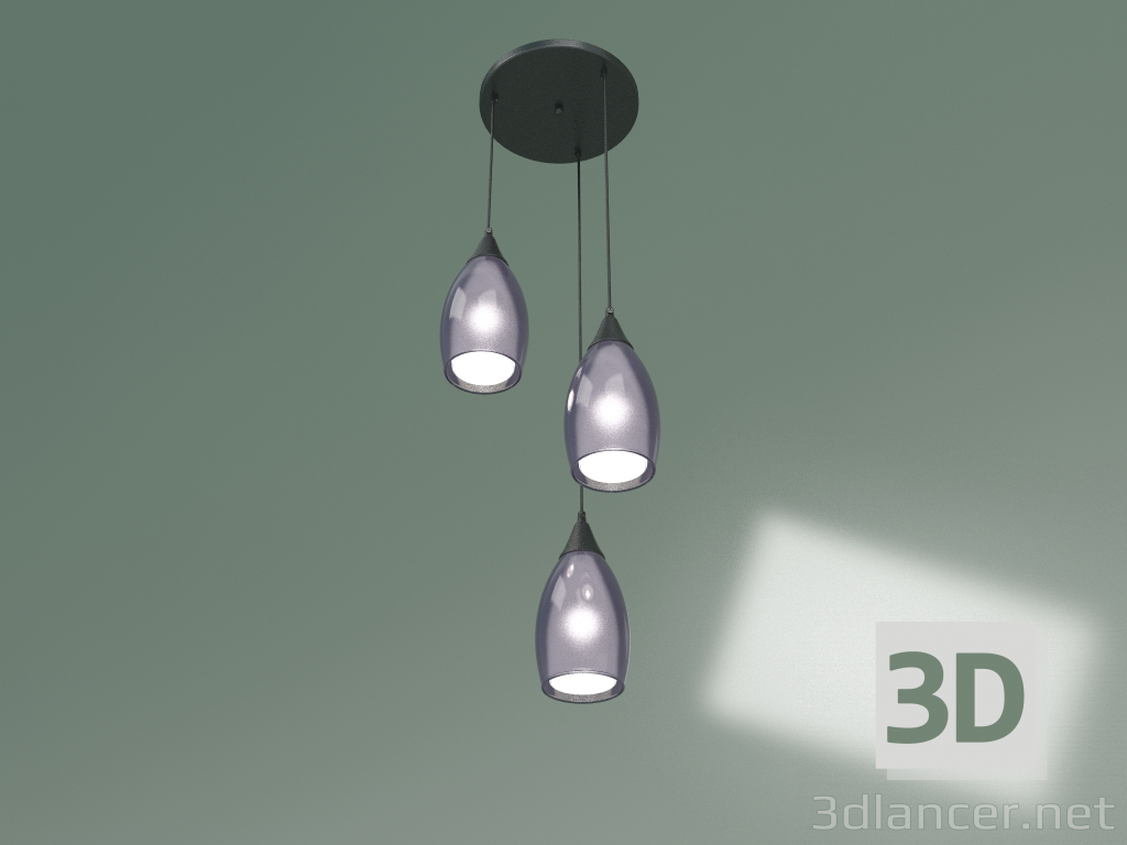 3d model Pendant lamp 50085-3 (black pearl) - preview