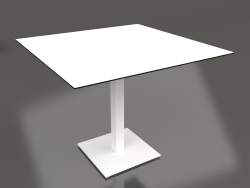Mesa de comedor con pata de columna 90x90 (Blanco)