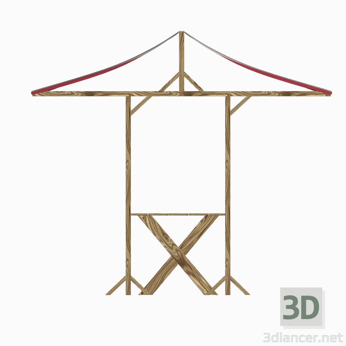 3d Торговая палатка модель купить - ракурс