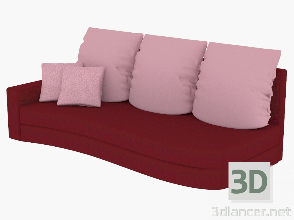 3D modeli Miami kanepesi - önizleme