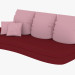 3D modeli Miami kanepesi - önizleme