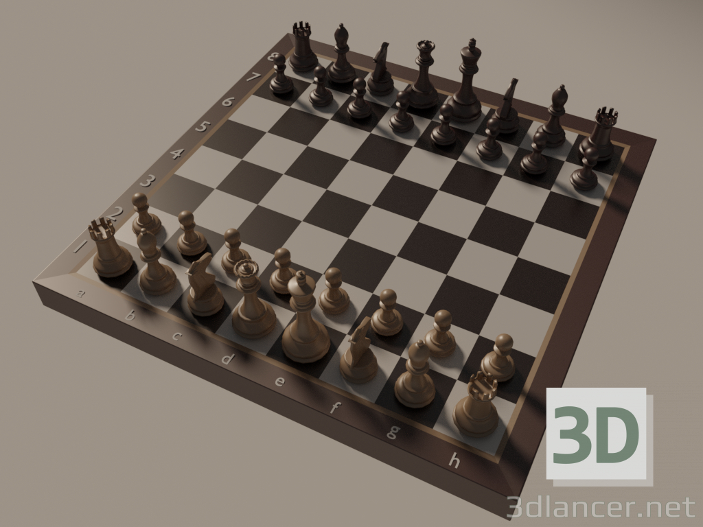 3D Satranç Klasik modeli satın - render