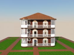 Una casa de tres pisos