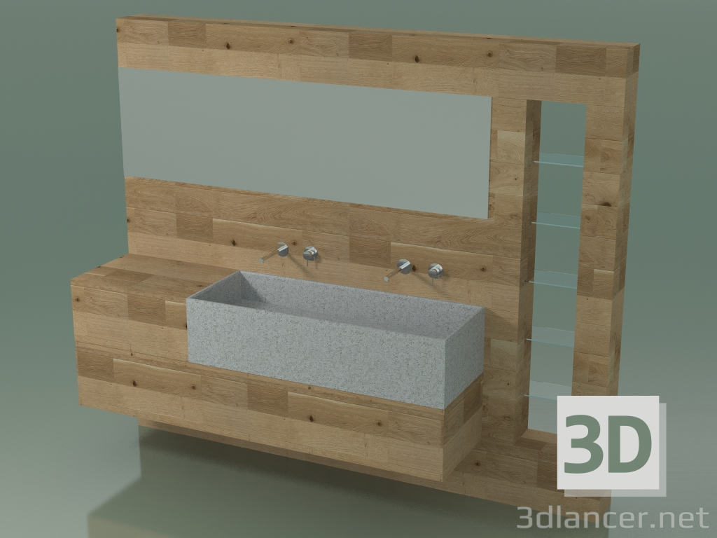 Modelo 3d Sistema de decoração de banheiro (D14) - preview