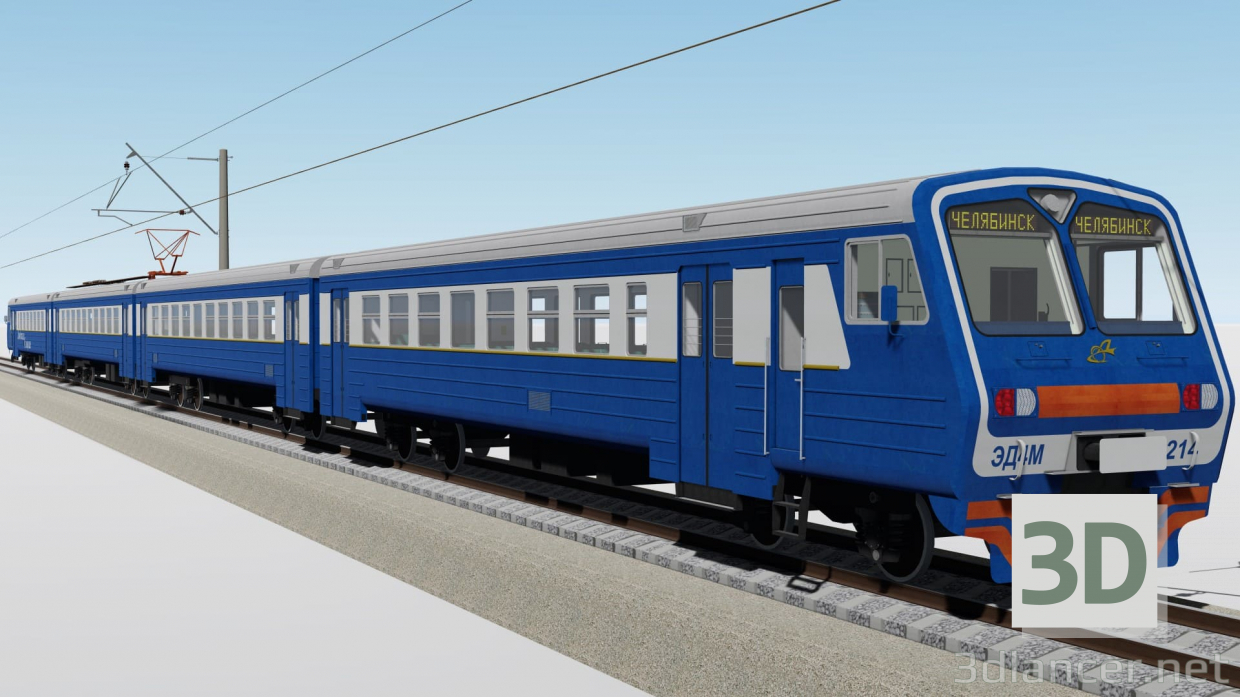 Tren eléctrico ED4M 3D modelo Compro - render