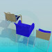 3D modeli Ofis koltukları - önizleme