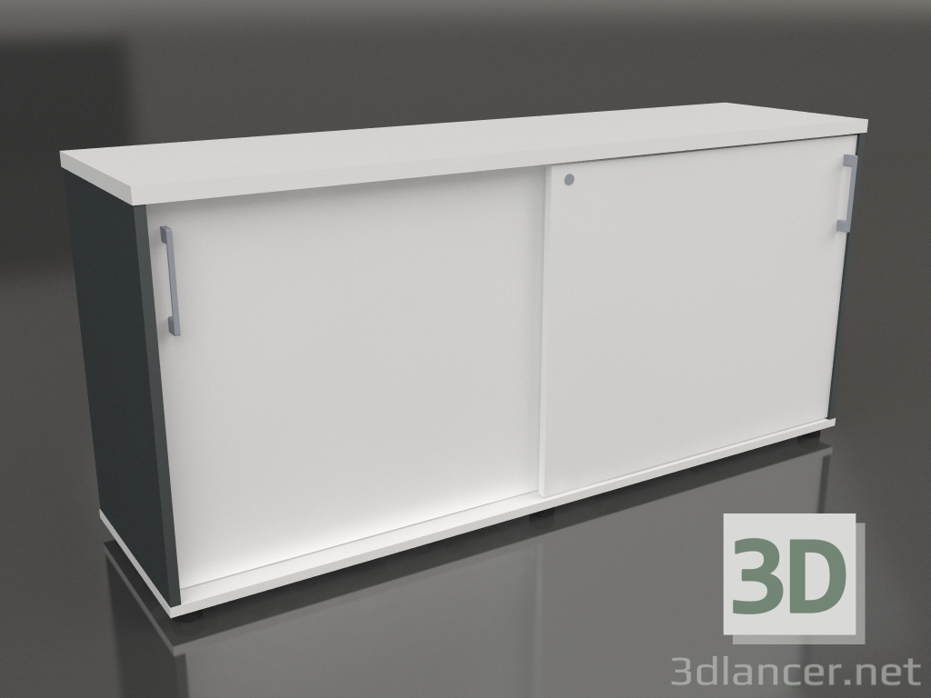 3 डी मॉडल स्लाइडिंग दरवाजे के साथ कैबिनेट मानक A2P08 (1600x432x740) - पूर्वावलोकन