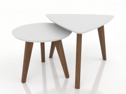 Couchtisch-Set (heller Nussbaum)