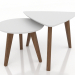 modèle 3D Ensemble de table basse (noyer clair) - preview