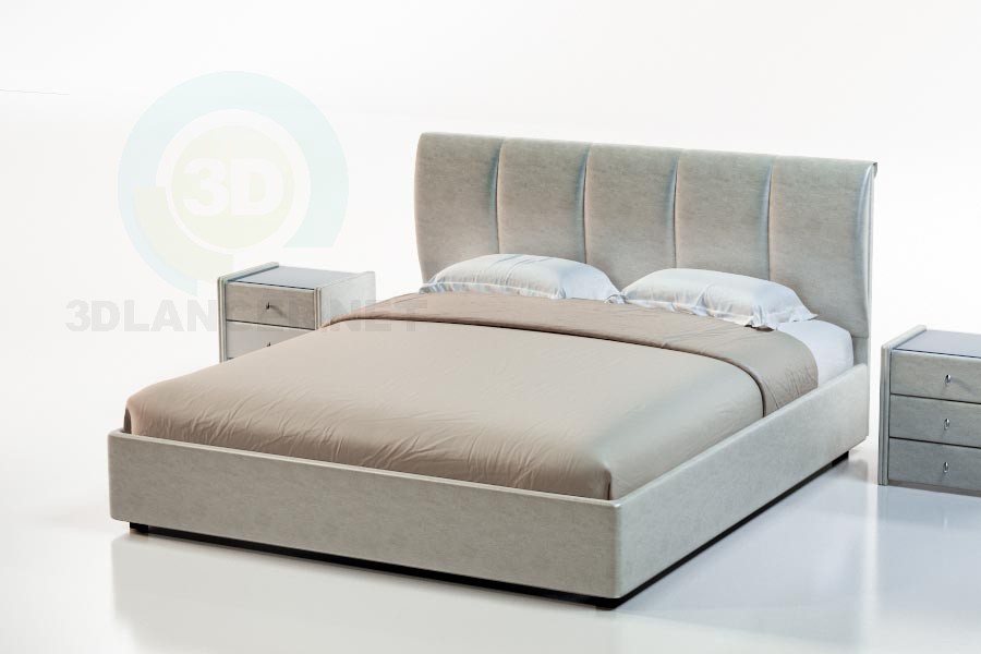 3d модель Кровать Таити – превью