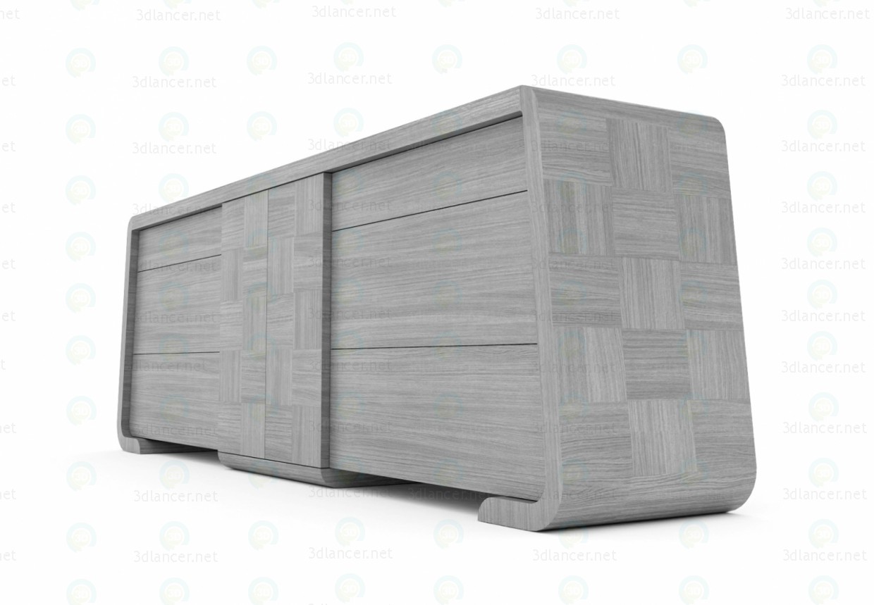 3d model Chest Of Drawers "Chess Oak Gray" - preview