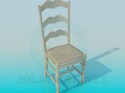 Stuhl mit hoher Rückenlehne