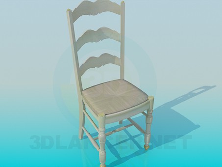 3 डी मॉडल उच्च backrest के साथ कुर्सी - पूर्वावलोकन