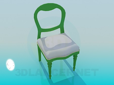 3 डी मॉडल कुर्सी के साथ गद्देदार - पूर्वावलोकन