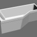 3D Modell Asymmetrische Badewanne BeHappy VANA-1600 R - Vorschau
