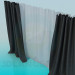3d model Curtains dark - preview