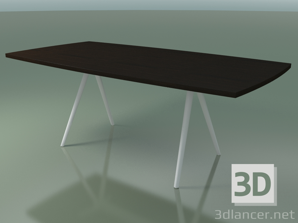 modello 3D Tavolo a forma di sapone 5433 (H 74 - 100x200 cm, gambe 150 °, impiallacciato L21 wengè, V12) - anteprima