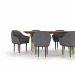 3d Stellar Works Lunar Lounge table and chairs model buy - render