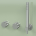 3D modeli El duşlu duvara monte 2 hidro-progresif batarya seti (17 68, AS) - önizleme