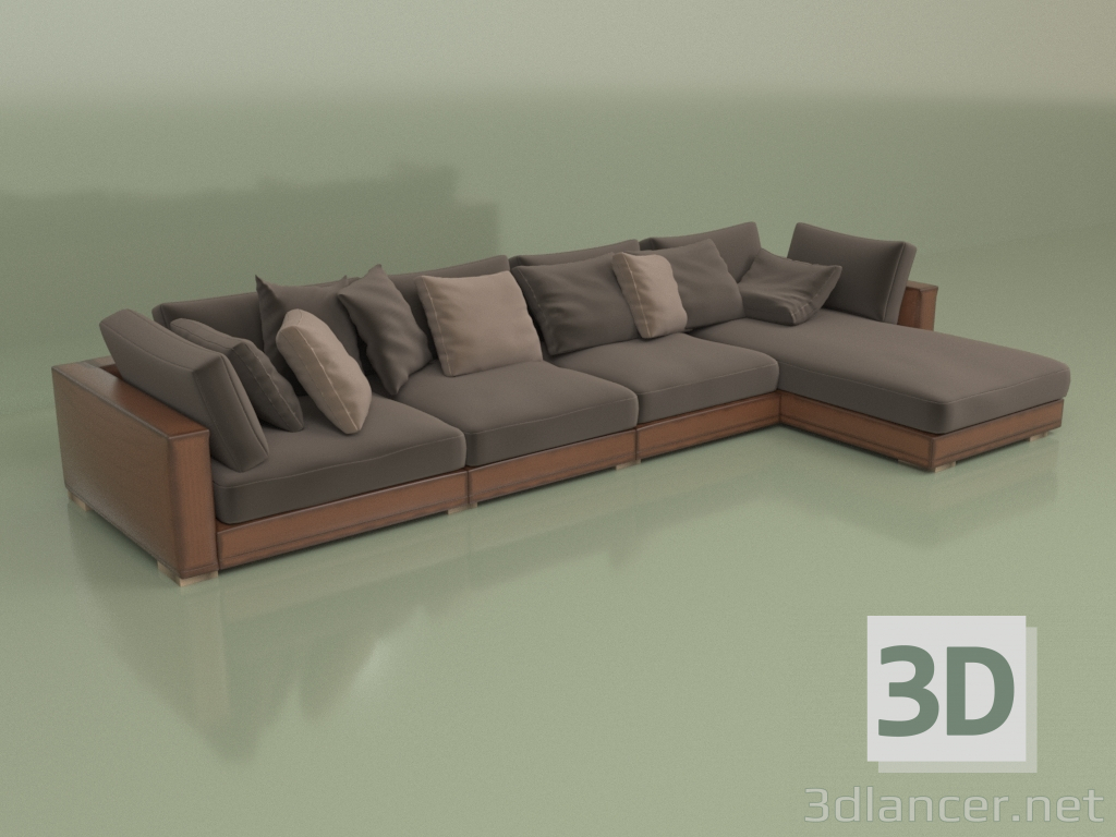 modèle 3D Canapé d'angle Astor - preview