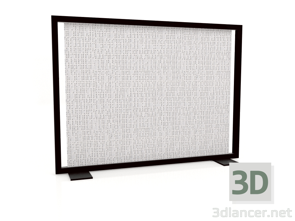 3D Modell Bildschirmtrennwand 150x110 (Schwarz) - Vorschau