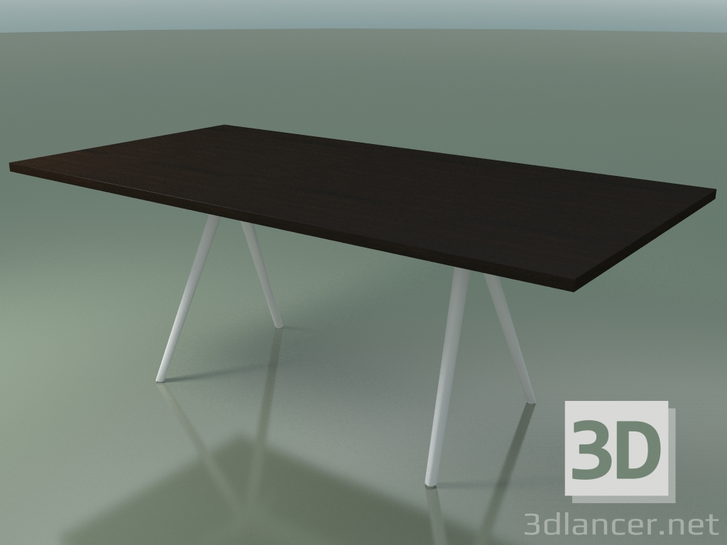 3D Modell Rechteckiger Tisch 5433 (H 74 - 100x200 cm, Beine 150 °, furniert L21 wenge, V12) - Vorschau