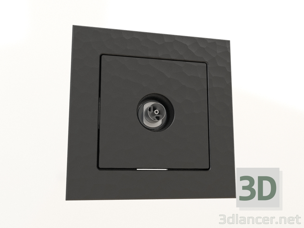modèle 3D Prise TV (marteau noir) - preview