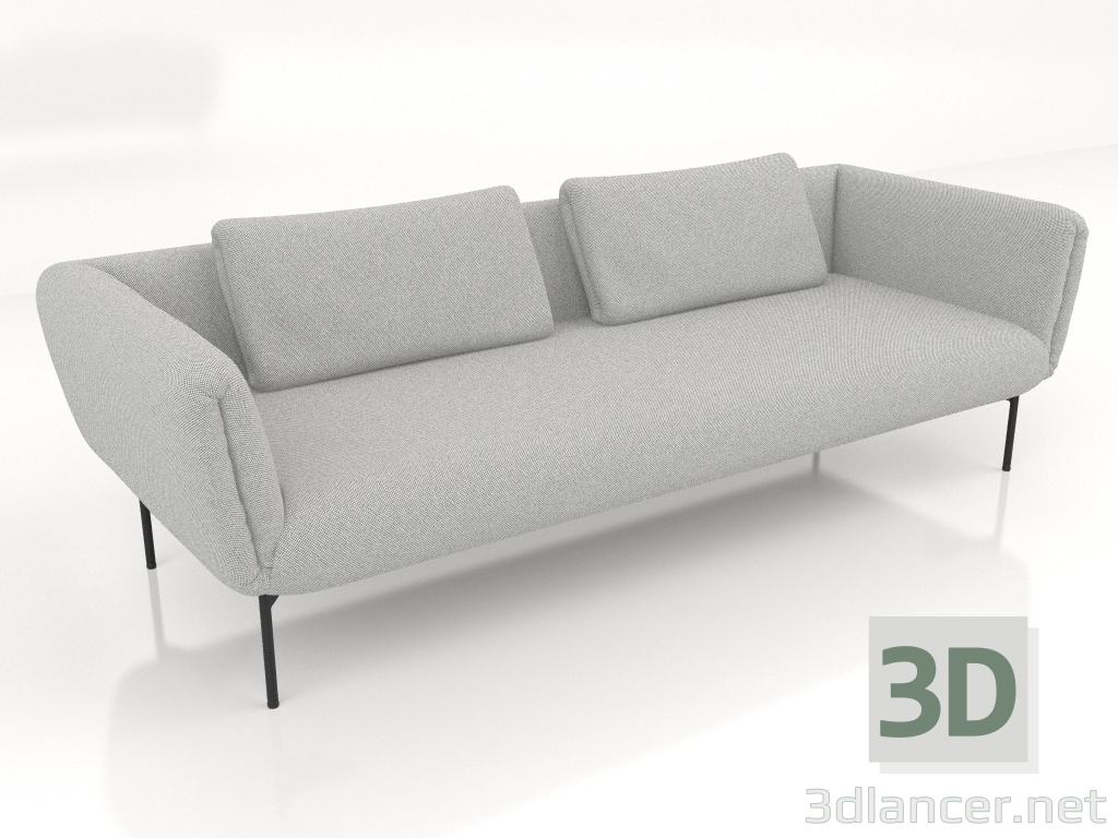 3 डी मॉडल 3-सीटर सोफा (विकल्प 1) - पूर्वावलोकन