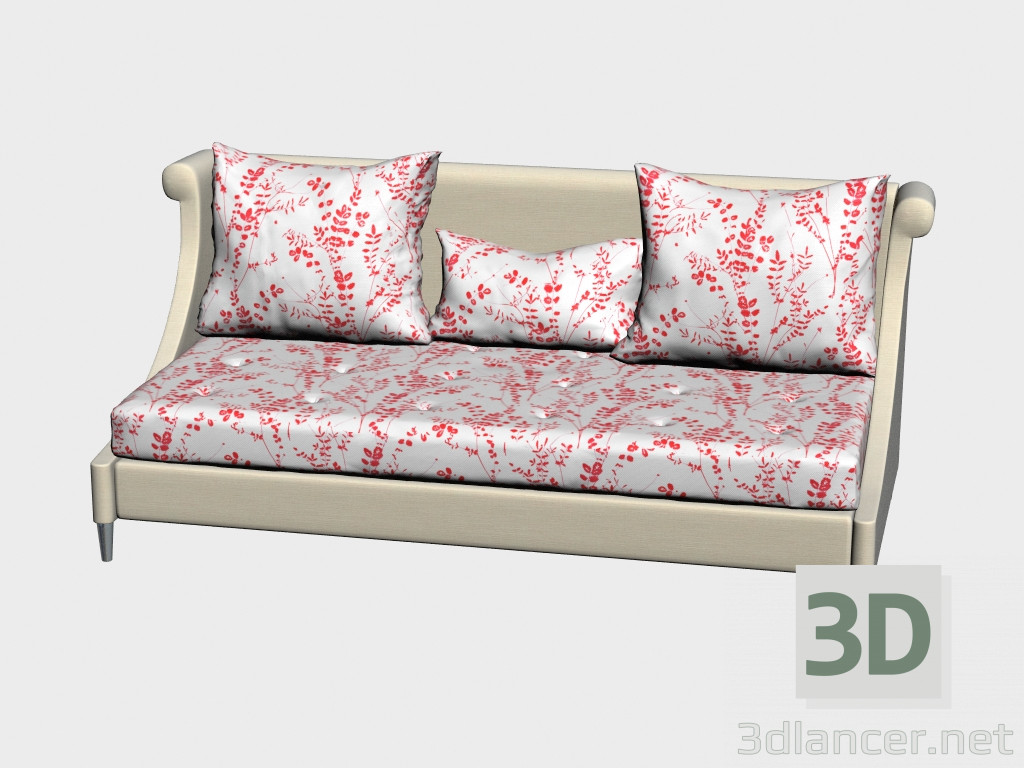 3 डी मॉडल डबल सोफे मिल्वौकी - पूर्वावलोकन
