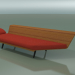 modèle 3D Module lounge angulaire 4423 (90 ° gauche, effet teck) - preview