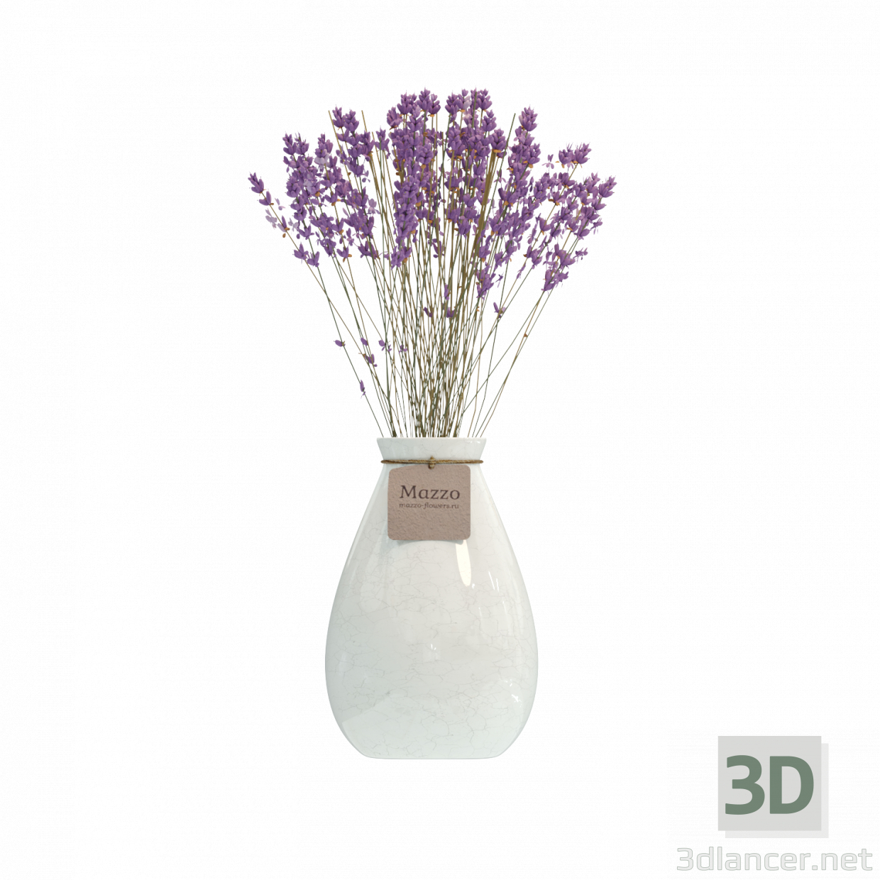modèle 3D de Bouquet de lavande dans un vase acheter - rendu