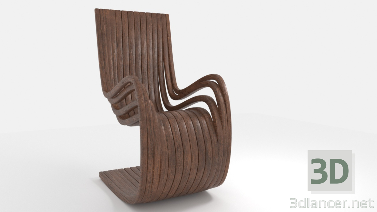 3d model designer chair - preview