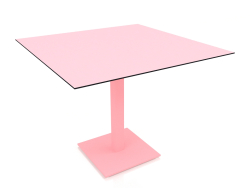 Mesa de comedor con pata de columna 90x90 (Rosa)