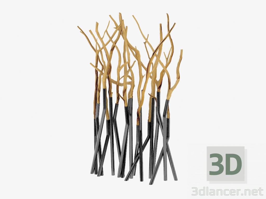 modello 3D Širma (nero) - anteprima