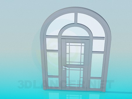 3d model Door with arch - preview