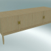 3d model Media console with 4 facades (Light Oak) - preview