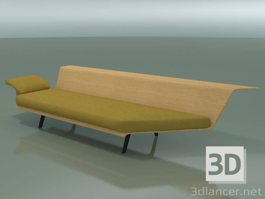 3D Modell Angular Lounge Module 4423 (90 ° links, natürliche Eiche) - Vorschau